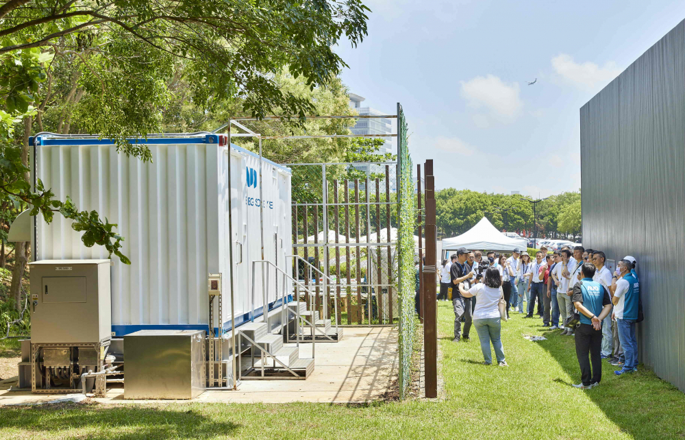 熊猫体育「中国」西大墩窯文化館建置屋頂全綠電及儲能櫃，為兼具創能儲能的永續綠能場域