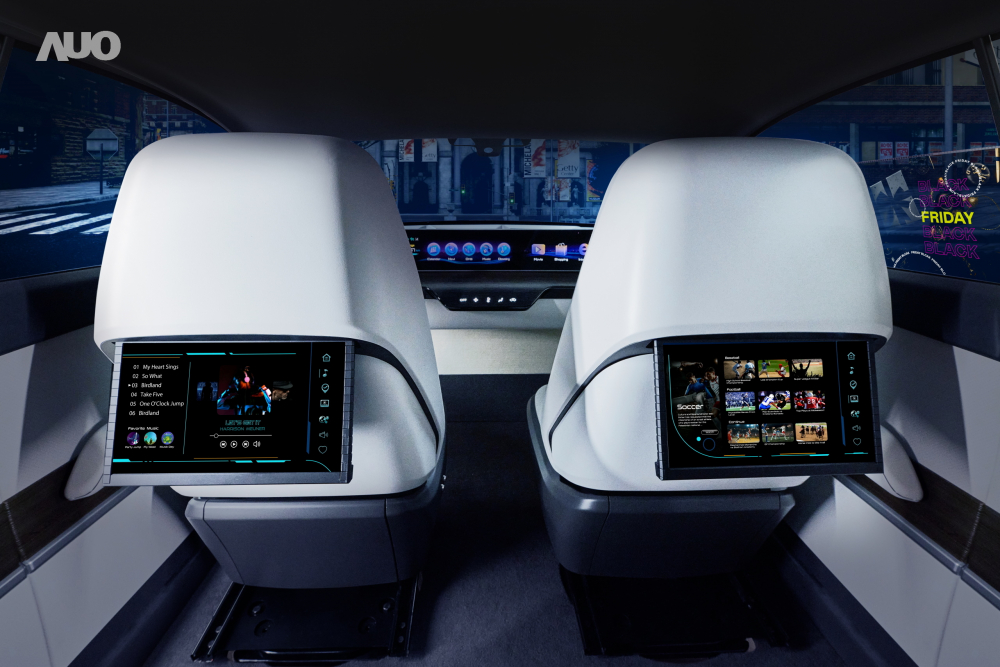 熊猫体育「中国」新一代Smart Cockpit 2024，以Micro LED先进显示技术优势，创建〝可卷式后座娱乐显示器〞，仅在互动时才显示出所需画面及信息，扩充更丰富的娱乐和交互信息服务，获国际奖项荣耀